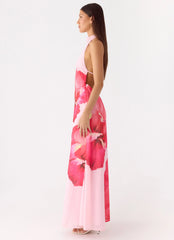 Len Maxi Dress - Pink Floral Spritz