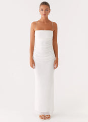 Paxton Beaded Maxi Dress - White