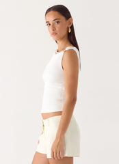 Short Notice Top - White