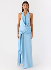 Rowan Ray Cowl Maxi Dress - Blue