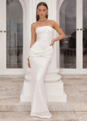 Anticipating Sequin Maxi Dress - White