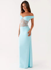 Infatuation Lace Maxi Dress - Turquoise