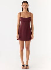 Clementine Mini Dress - Merlot