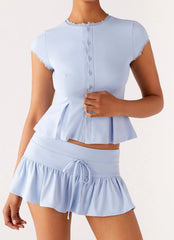Landon Mini Skort - Blue