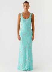 Silvana Maxi Dress - Aqua