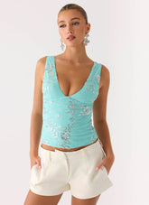 Leone Top - Aqua