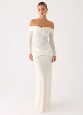 Over To You Sequin Maxi Dress - White