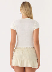 Kerrigan Knit Top - White