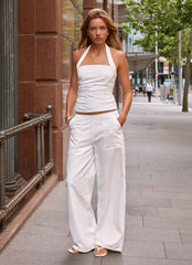 Seethal Halter Top - White