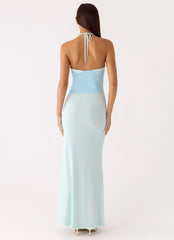 Romilly Mesh Maxi Dress - Teal