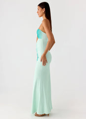 Ellisah Ombre Maxi Dress - Green Gradient