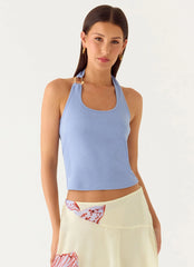 Nera Halter Top - periwinkle