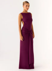 Fault Line Maxi Dress - Plum