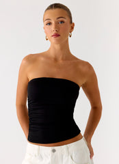 Adrienna Strapless Top - Black