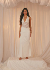 Miri Halter Maxi Dress - Ivory