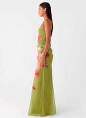 Tropic Rush Cut Out Maxi Dress - Jungle Floral
