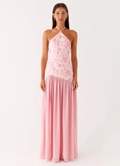 Janelle Beaded Maxi Dress - Pink