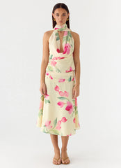 Get Me Halter Backless Top - Lemon Soleil