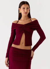Thorness Long Sleeve Top - Plum