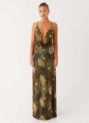 Star Fields Maxi Dress - Cyber Floral