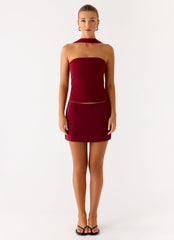 Do It Again Top - Dark Cherry