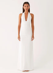 Ilaria Halter Maxi Dress - White