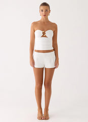 Doja Strapless Top - White