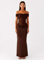 Either Way Maxi Dress - Chocolate