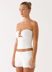 Doja Strapless Top - White