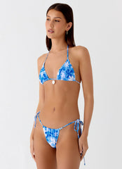 Natti Shell Halter Bikini Top - Indigo Garden