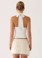 Khai Halter Top - White