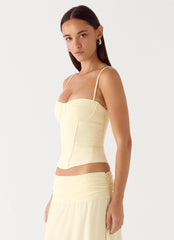 Tayana Corset Top - Yellow