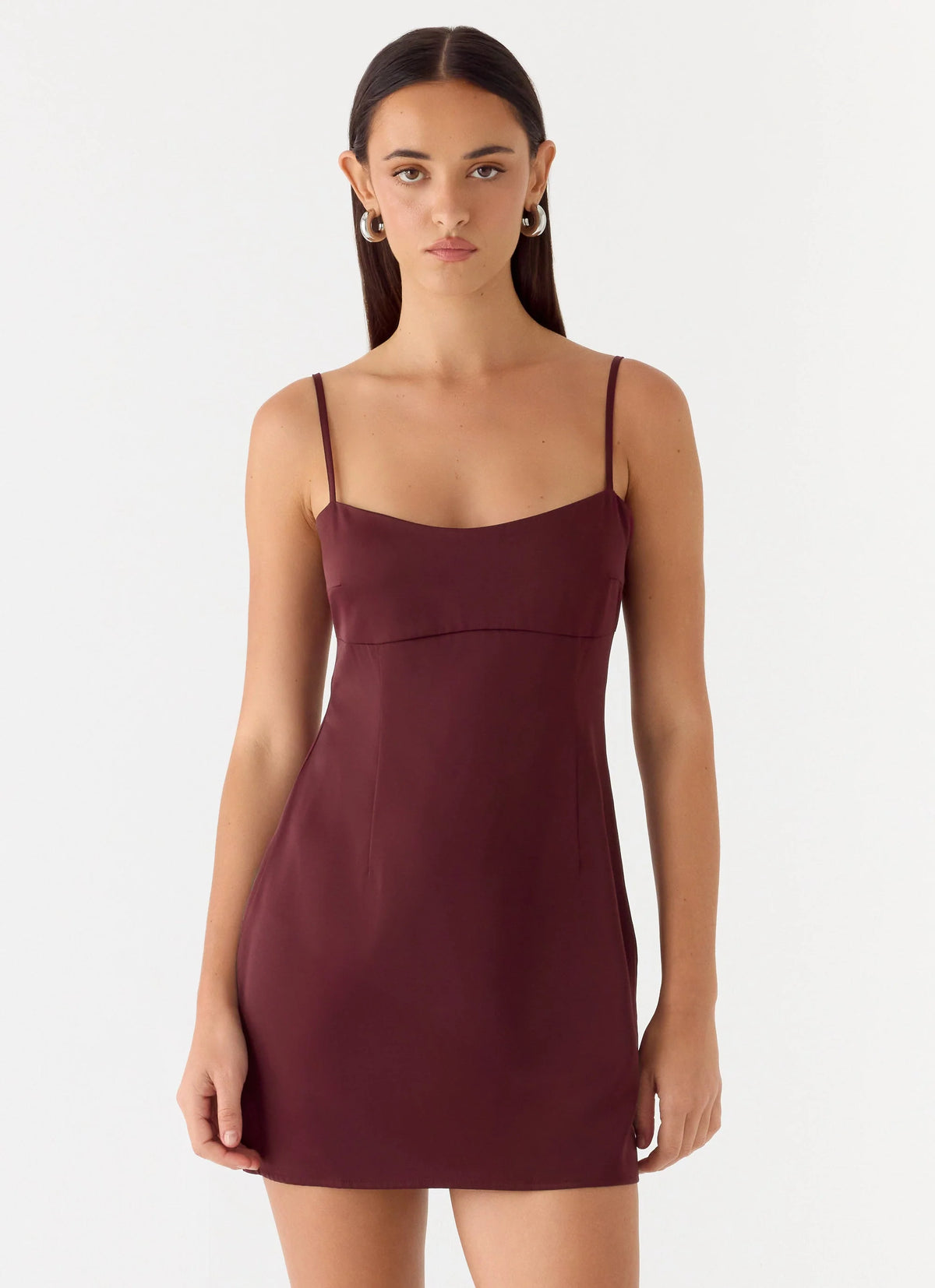 Clementine Mini Dress - Merlot