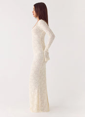 Astoria Long Sleeve Maxi Dress - Ivory
