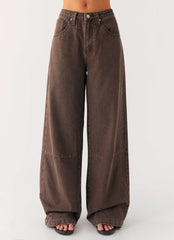 Midwest Low Rise Denim Jeans - Light Wash Chocolate