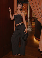 Tayana Corset Top - Black