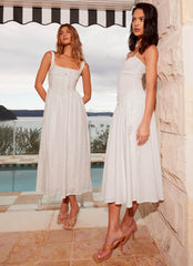 Pascuelle Midi Dress - White