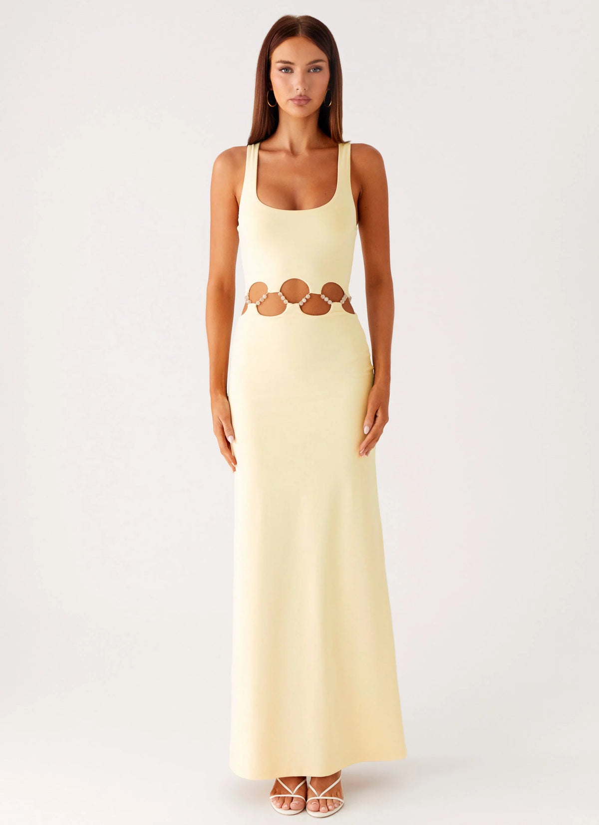 Dreamboat Beaded Maxi Dress - Yellow