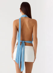 Cantrall Halter Top - Blue