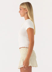 Kerrigan Knit Top - White