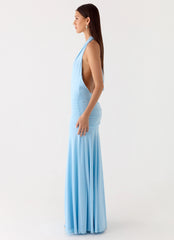 Sorrento Sunsets Maxi Dress - Ice Blue