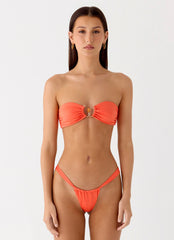 Emelina Strapless Bikini Top - Orange