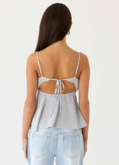 Selina Cami Top - Misty Blue