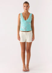 Leone Top - Aqua