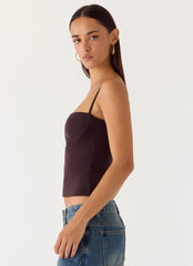 Ame Underwire Top - Chocolate