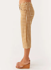 Radley Capri Pants - Brown Gingham