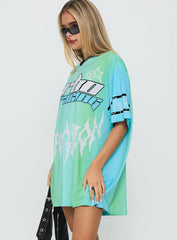 Turbo Champion Moto Jersey Top Blue / Green