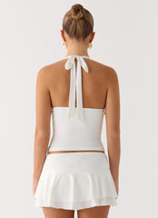 Illuminate Halter Top - White