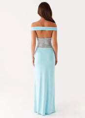 Infatuation Lace Maxi Dress - Turquoise