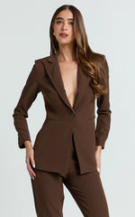 Single Breasted Chocolate Blazer